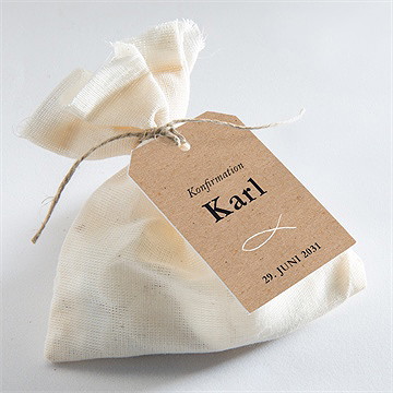 Geschenkanhänger Konfirmation Elegante Schlichtheit - vue 2