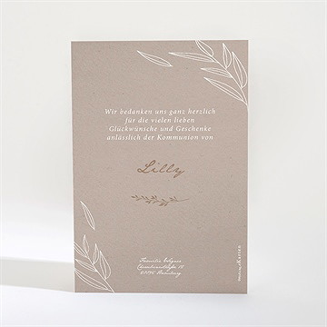 Dankeskarte Kommunion blätterlicht - vue 2