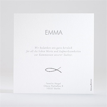 Dankeskarte Kommunion blattgold der seele - vue 2