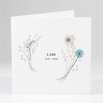 Trauerkarte blumenornament