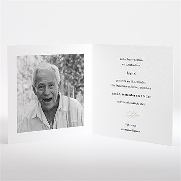 Trauerkarte blumenornament - vue 2