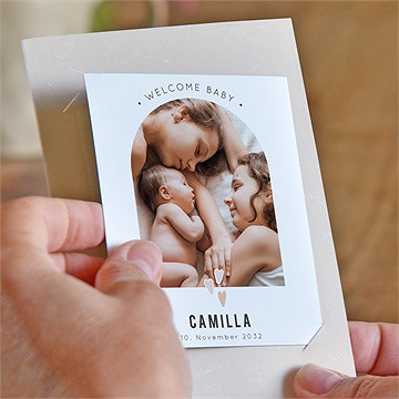 Geburtskarte herzchen - duo - vue 2