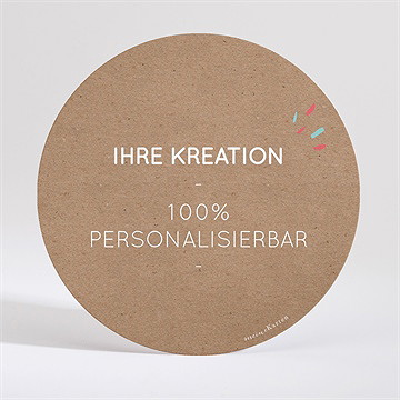 Dankeskarte Konfirmation kraft - rund*13,5cm (n321291) - vue 2