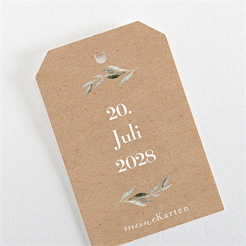 Geschenkanhänger Kommunion Runder Blätterkranz - vue 3