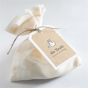 Geschenkanhänger Taufe Zwillingsillustrationen - vue 2