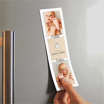 Andenken Taufe zwillingsillustration - magnet - vue 2