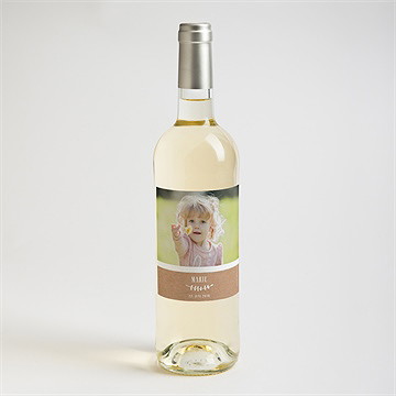 Flaschenetikett Taufe Foto Auf Kraftpapier - vue 2