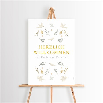 Willkommensschild Taufe Zarte eleganz