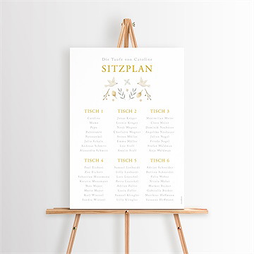 Sitzplan Taufe Zarte Eleganz