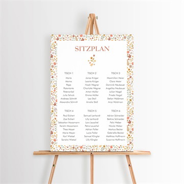 Sitzplan Taufe Blumenmosaik