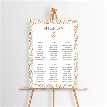 Sitzplan Taufe Blumenmosaik