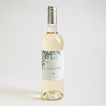 Flaschenetikett Taufe Pflanzenschmuck - vue 2