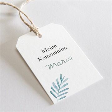 Geschenkanhänger Kommunion heiliges aquarell