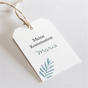 Geschenkanhänger Kommunion heiliges aquarell