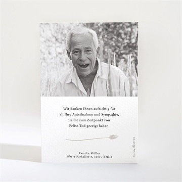 Trauerdanksagung Florale Komposition - vue 2