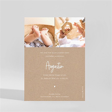 Geburtskarte moderne piktogramme - vue 2