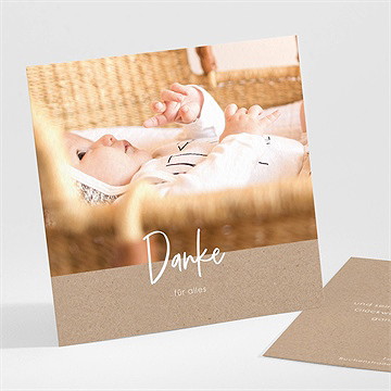 Dankeskarte Geburt moderne piktogramme