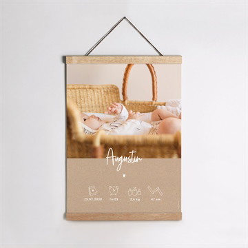 Geburtsposter moderne piktogramme - etui