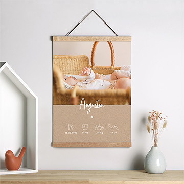 Geburtsposter Moderne Piktogramme - vue 2