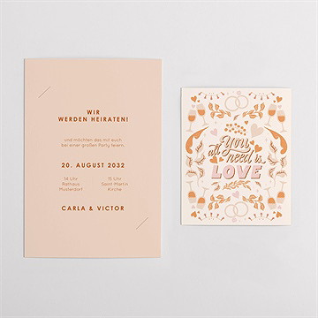 Hochzeitseinladung Hippie - Duo - vue 4