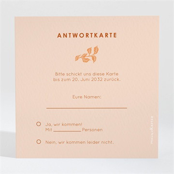 Antwortkarte Hochzeit Hippie