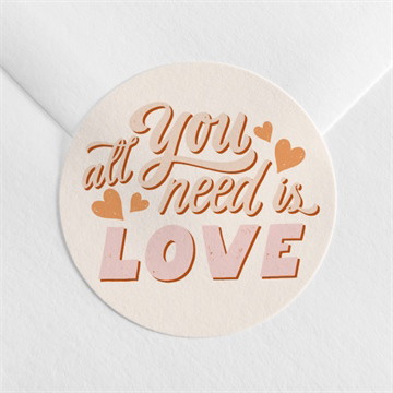 Aufkleber Hochzeit Hippie