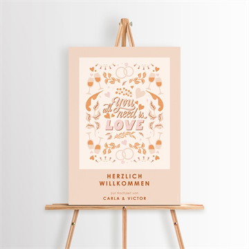 Willkommensschild Hochzeit Hippie