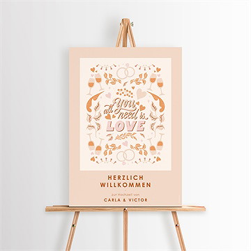Willkommensschild Hochzeit Hippie