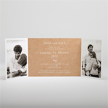 Hochzeitseinladung boheme schick - doppelklapp - vue 2