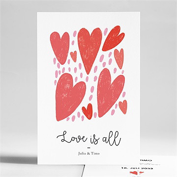 Hochzeitseinladung herzen