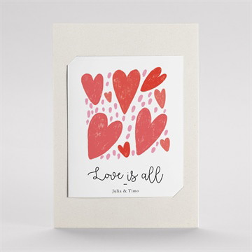 Hochzeitseinladung herzen - duo