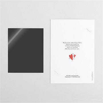 Hochzeitseinladung Herzen - Duo - vue 5