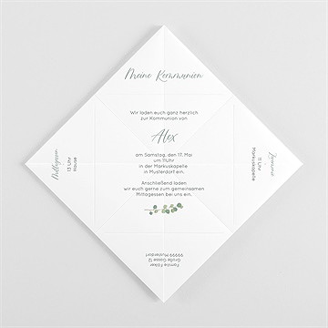 Einladung Kommunion anmut - origami - vue 3