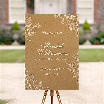 Willkommensschild Hochzeitsjubiläum Geteilte Freude - vue 2