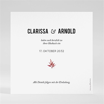 Save the Date Karte floral - vue 2