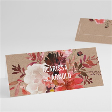 Tischkarte Hochzeit floral