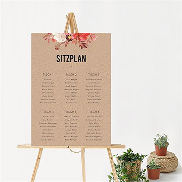 Sitzplan Hochzeit Floral - vue 2