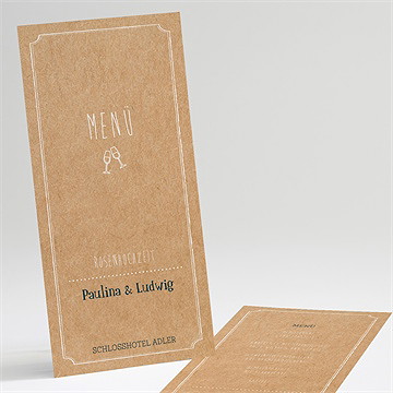 Menükarten Hochzeitsjubiläum Vintage-Freude