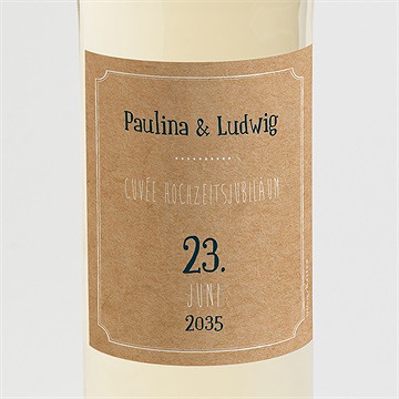 Flaschenetikett Hochzeitsjubiläum Vintage-Freude