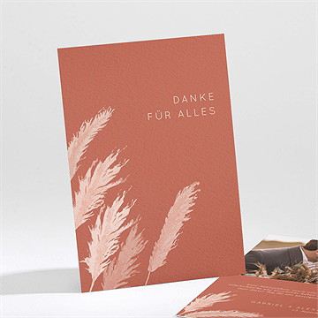 Dankeskarte Hochzeit Pampasgras