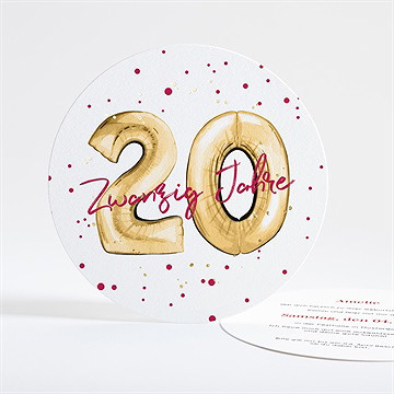 Geburtstagseinladung Luftballons 20 Jahre