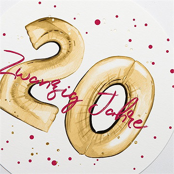 Geburtstagseinladung Luftballons 20 Jahre - vue 3