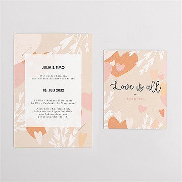 Hochzeitseinladung Flower Love - vue 4