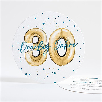 Geburtstagseinladung Luftballons 30 Jahre