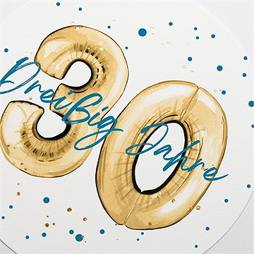 Geburtstagseinladung Luftballons 30 Jahre - vue 3