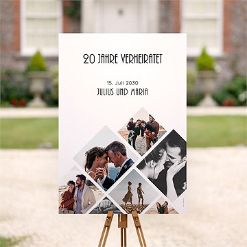 Willkommensschild Hochzeitsjubiläum Love-Stories - vue 2