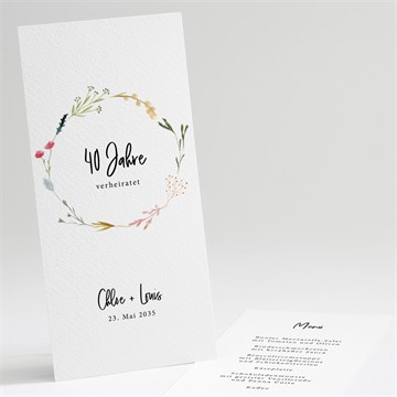Menükarten Hochzeitsjubiläum origamiliebe