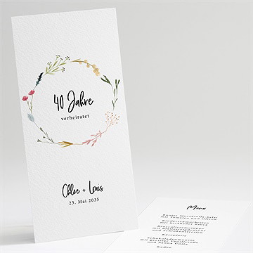 Menükarten Hochzeitsjubiläum Origamiliebe