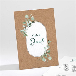 Dankeskarte Hochzeit blumenverziert