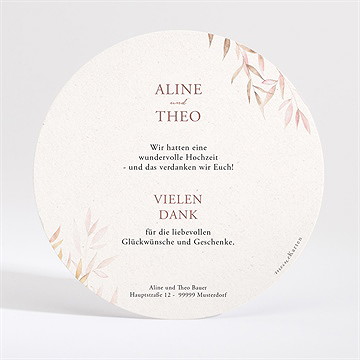 Dankeskarte Hochzeit böhmische poesie - gold - vue 4